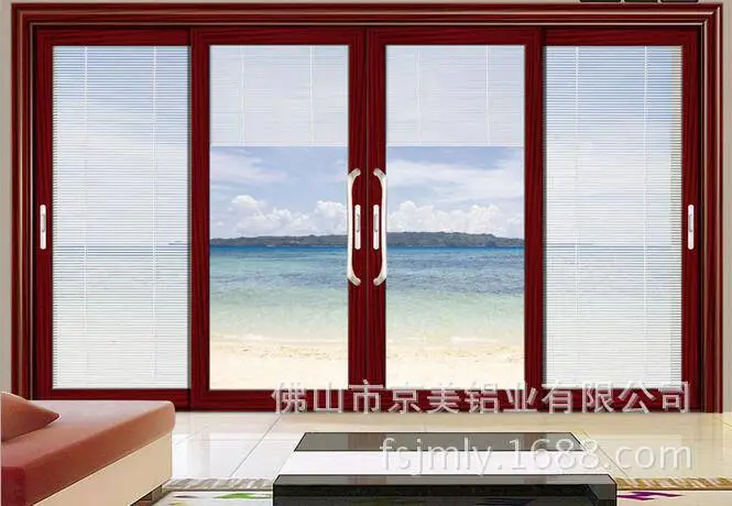 广东京美106两轨推拉门型材 断桥铝合金厂家直供