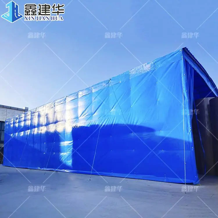 雨棚户外防雨 电动移动雨篷 方便易收缩 河北裕华