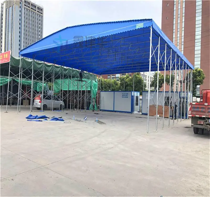 广州天河房顶电动推拉雨棚物流园如何安装步骤