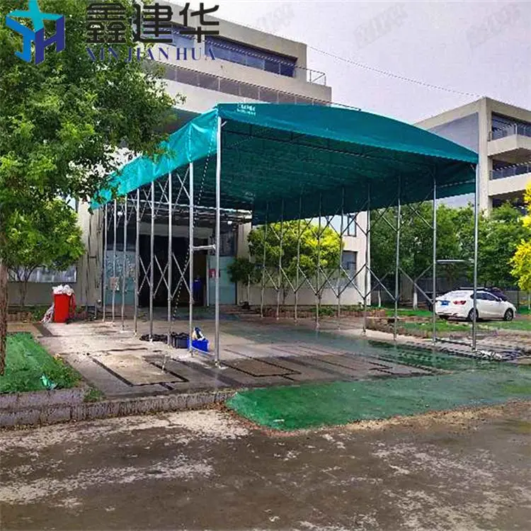 可活动雨棚 工厂仓库移动雨棚 颜色环保 河北安平