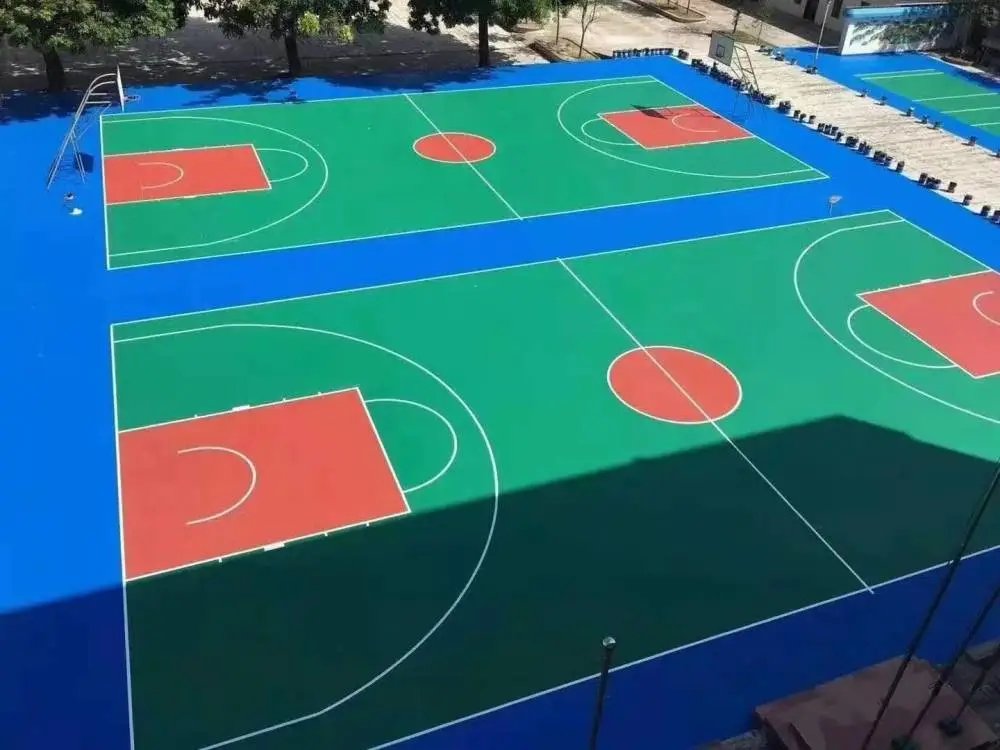 莱城幼儿园地胶常熟塑胶彩色场地建设