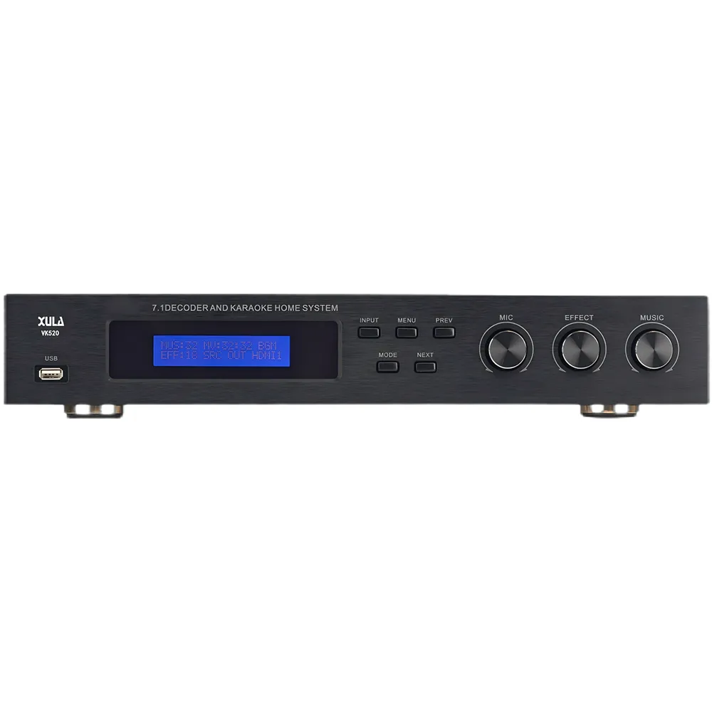 XULA VK520 7.1多功能影K解码器/多种输入输出接口，独立参数控制