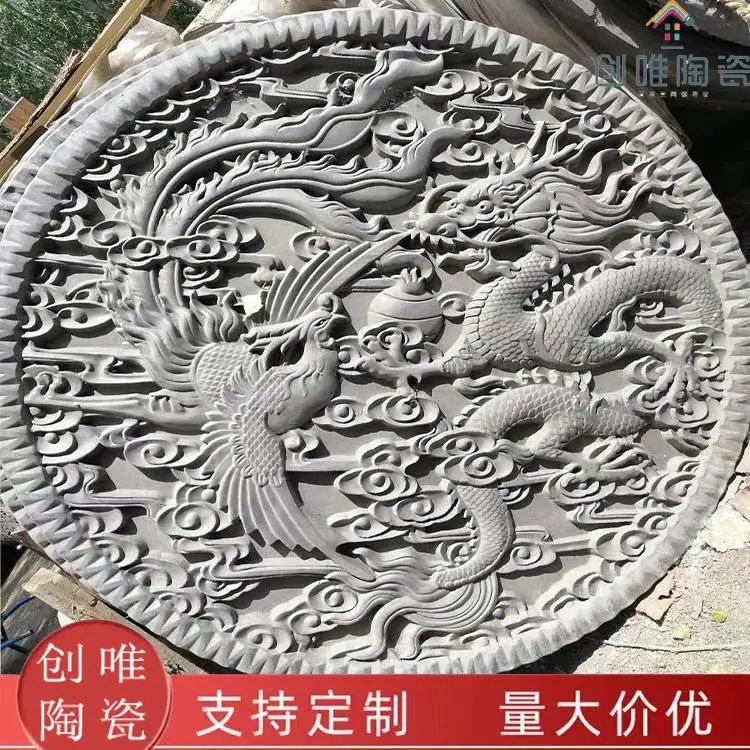 山东威海砖雕厂家仿古砖雕镂空砖雕圆形砖雕古建庭院砖雕照壁厂家直销