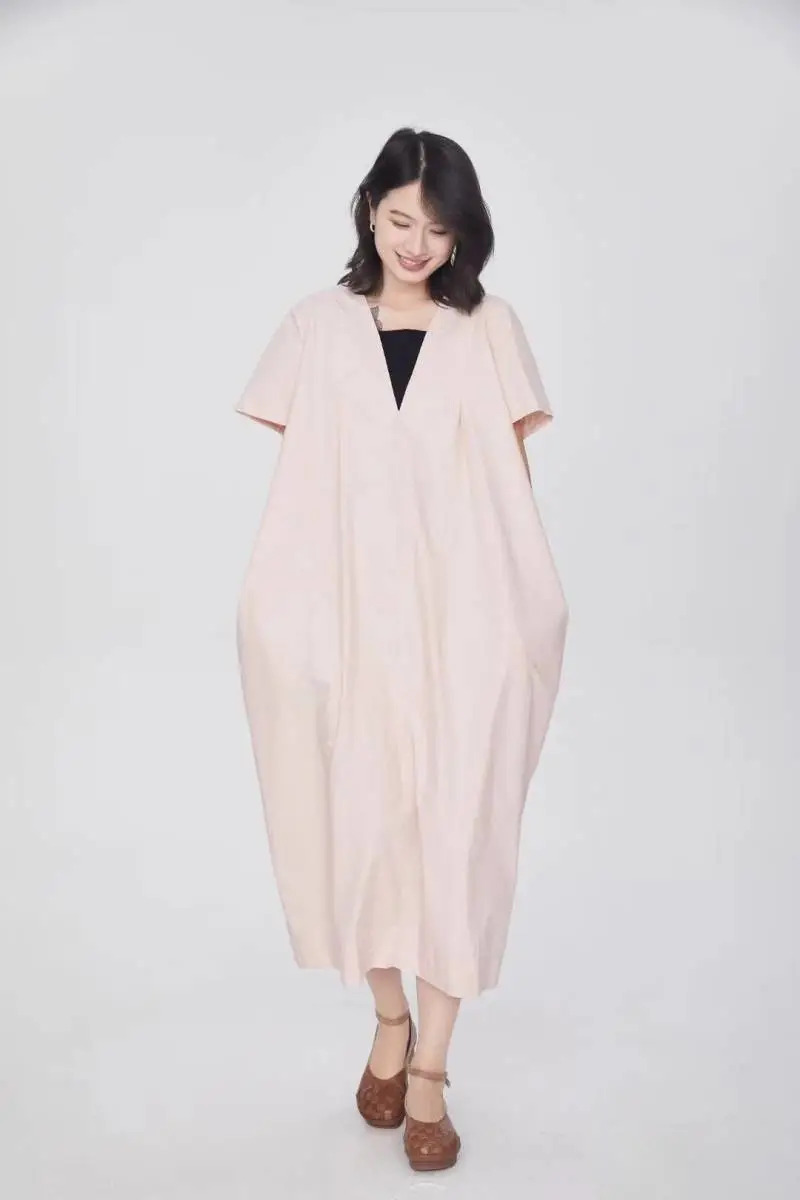 库存尾货紫布语夏 休闲大版型 品牌撤柜棉麻女装折扣批发货源