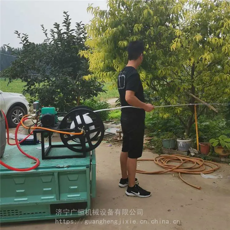 农用电动打药机 自动遥控缠管打药机 带减速机电动打药机