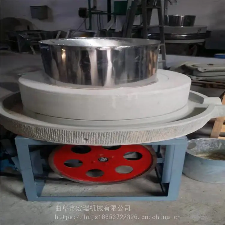 鞍山豆腐石磨机米浆大型电动石磨磨豆腐打豆浆自动石磨机