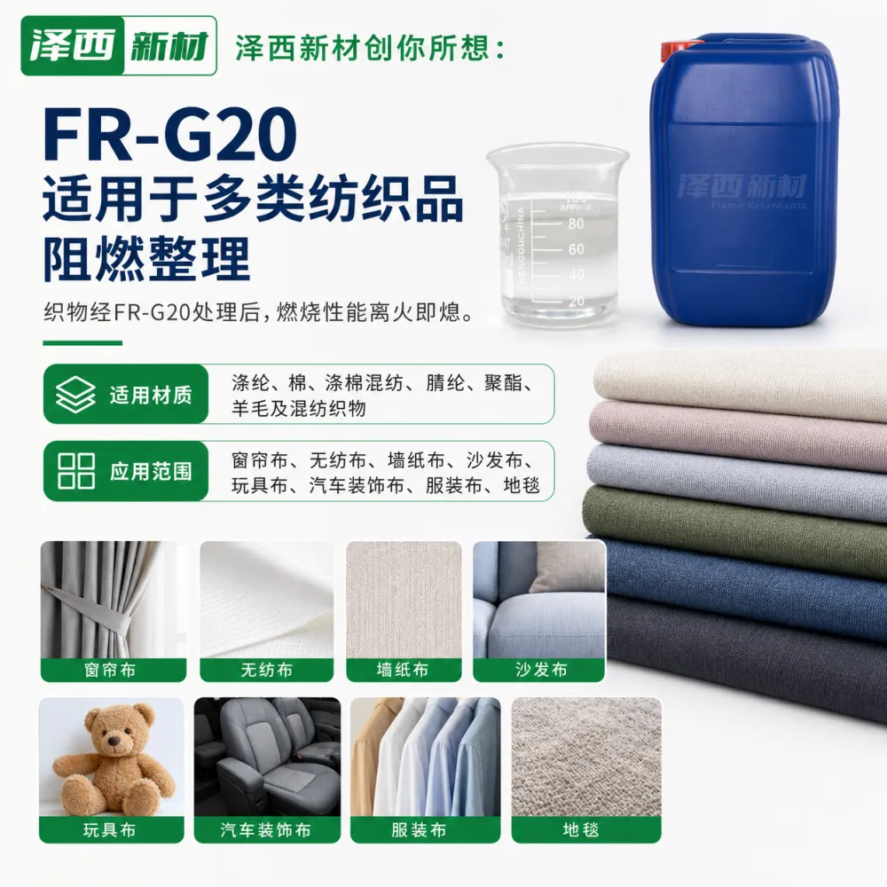 供应纺织品通用阻燃剂G20无纺布阻燃剂织带阻燃剂皮革用阻燃剂