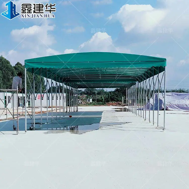 四川宜宾 篮球场遮雨棚 可滑动遮阳蓬推拉雨棚 指导安装