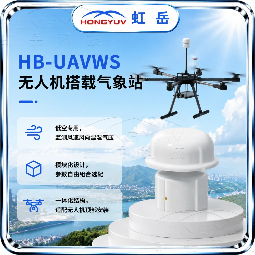 机载风速风向计 HB-UAVWS 虹岳科技 灾后环境气象在线测量 可视频验厂