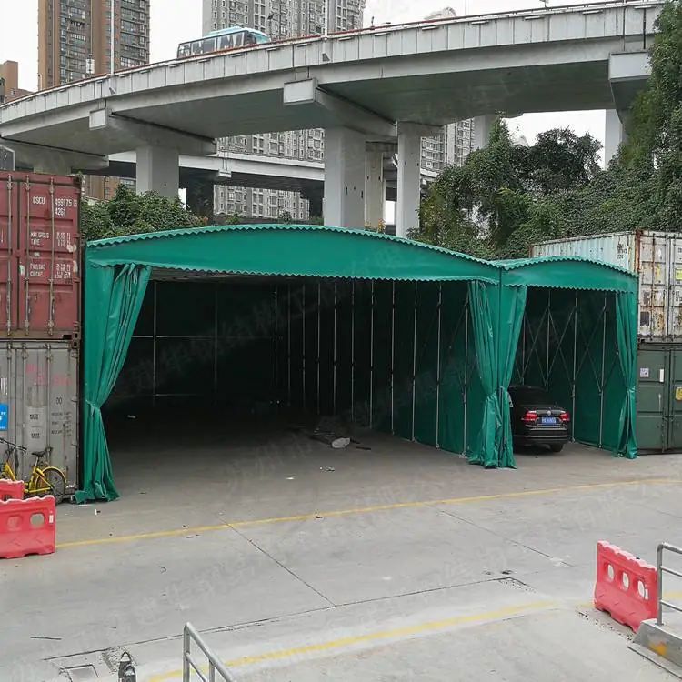 咸宁咸安可定做活动伸缩雨棚大排档折叠伸雨篷鑫建华六大工厂