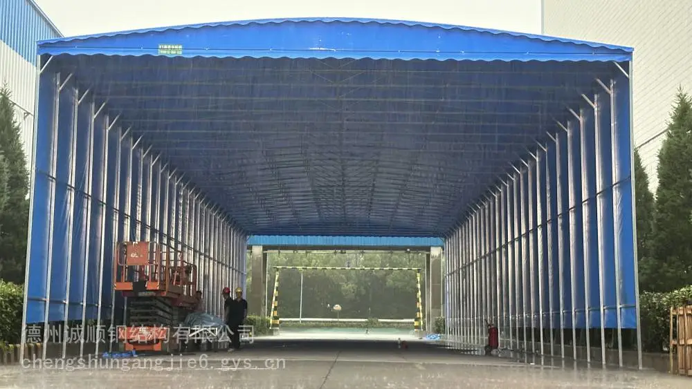 阳光停车棚电动雨蓬制造商有哪些仓库大棚仓库大帐篷