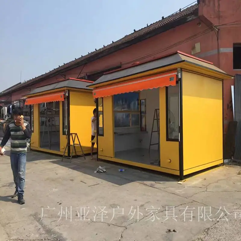 农家乐售卖车 实木售卖亭 河北邢台 木制活动棚架小推车
