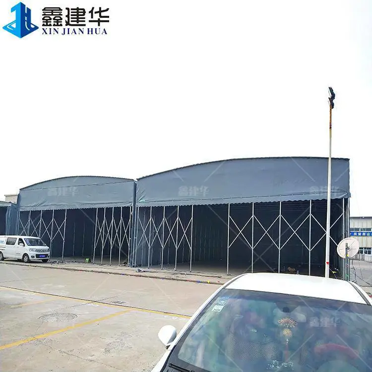 四川阿坝 露天网球场智能雨棚 大型加强雨棚物流出货篷 附近工厂