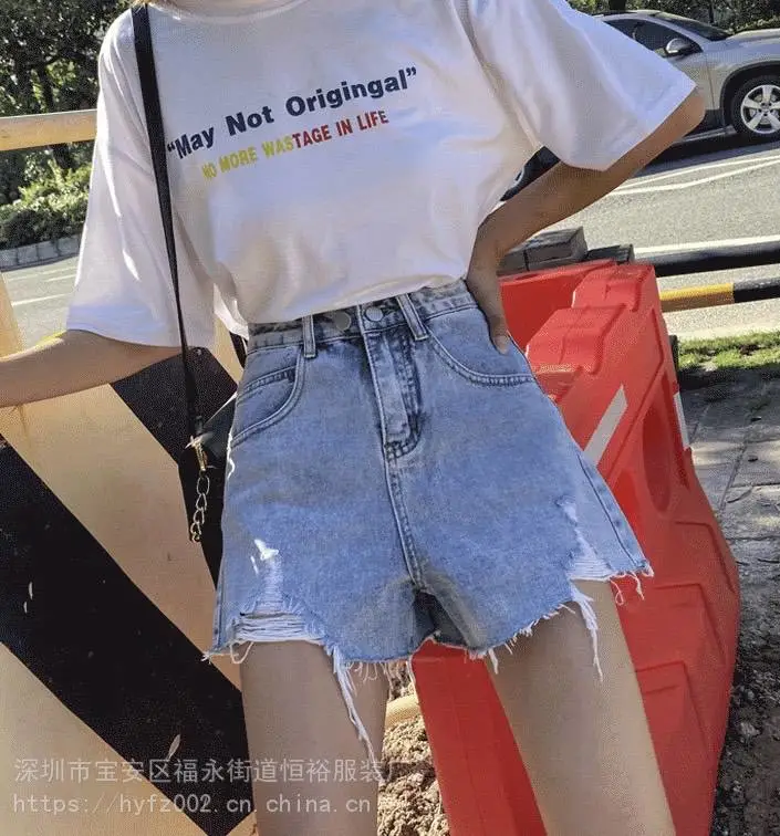 浙江嘉兴牛仔短裤男夏简约纯棉一手女式牛仔短裤短裙批发