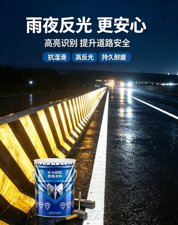 户外长效水性反光漆 超高逆反射反光值 桥梁隧道工程专用漆