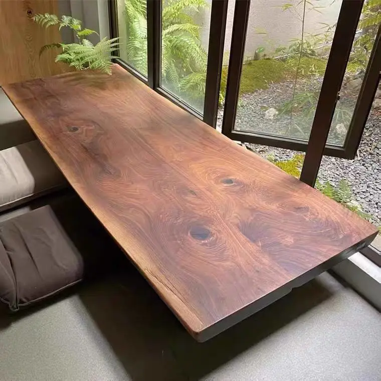 皇帅 新款大板茶桌椅组合功夫实木泡茶台家用一桌五椅新中式泡茶几