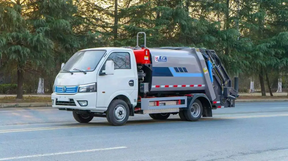 纯电动生活压缩垃圾车 厂区垃圾清运车 蓝牌垃圾运输车