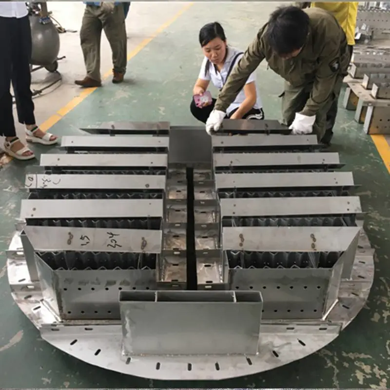 萃取塔溢流型不锈钢316L槽盘式液体分布器