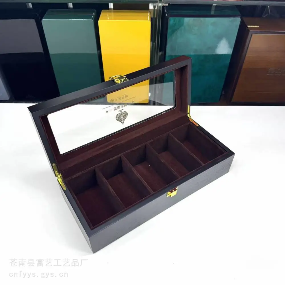 沉香木盒 礼品盒定做 中药丸木盒包装 黑色烤漆木盒龙港木盒厂