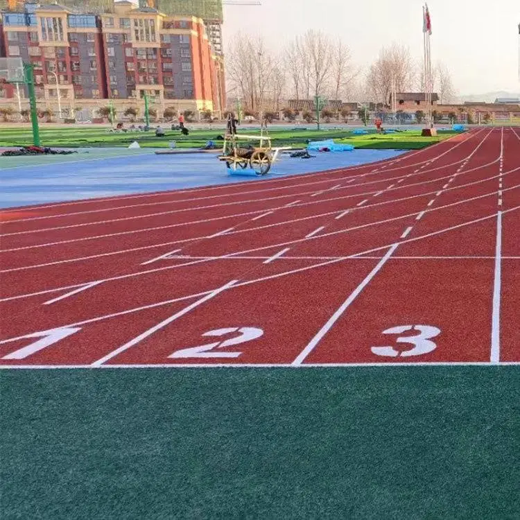 重庆自结纹塑胶跑道塑胶跑道划线施工工艺