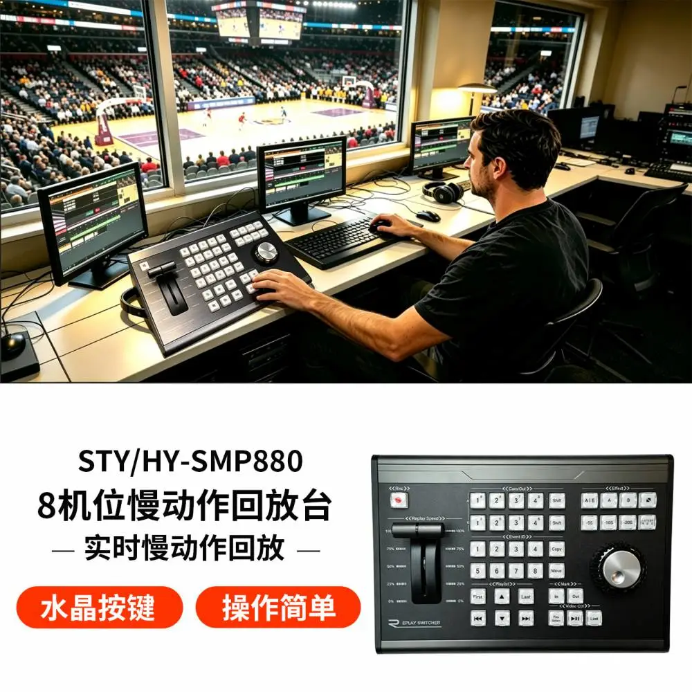 慢回放面板vmix外接键盘体育赛事直播回放系统慢动作精准回放控制