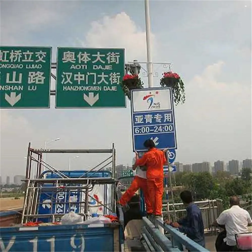 河北沧州热镀锌龙门架 道路限高架 喷塑标志杆