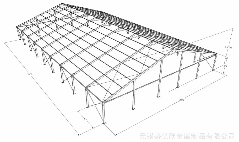 篮球运动大棚蓬房铝合金棚使用***用途广泛
