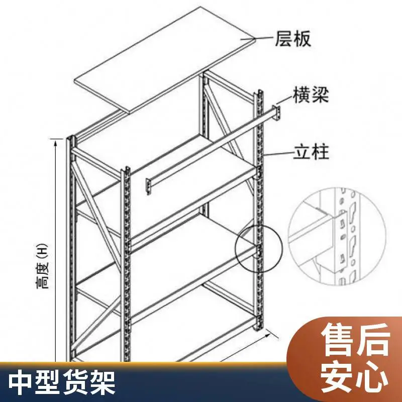 物流仓储重型货架 立体仓库货架 仓库配件货架 组合式结构