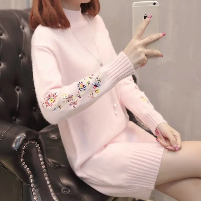 摆地摊可以卖品牌服装吗中长款宽松长袖圆领套韩版印花外套针织衫女广州服装地摊在哪里