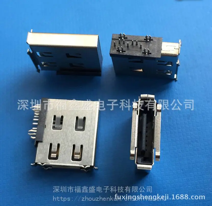 厂家供应ESATA7P公/SATA7P母座SATA7+15双侧插USB连接器