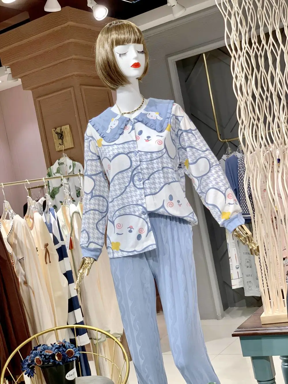 品牌折扣女装 M.FT 萌.棼腾秋款家居服工厂尾货睡衣套装一手货源