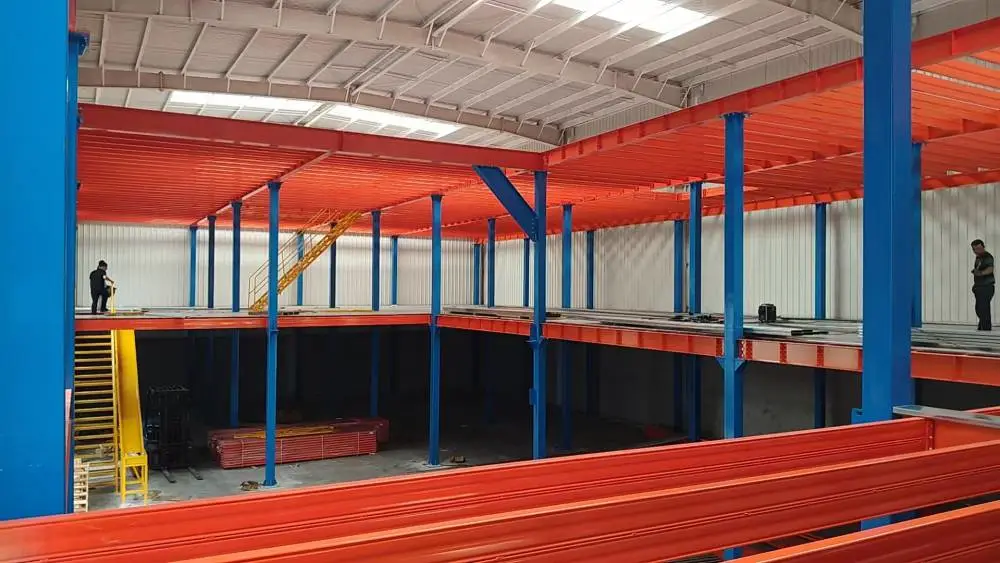 泰州阁楼式平台货架 仓库搭建钢平台 物流钢平台 河南厂家
