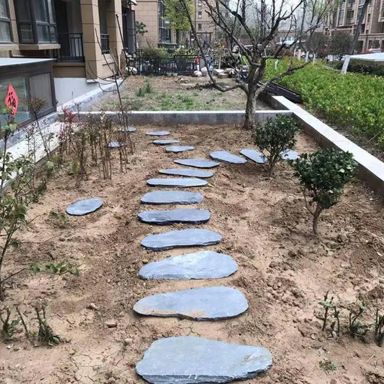 邵阳市 永州市40*80公分不规则青石汀步石院子草坪异形汀步石