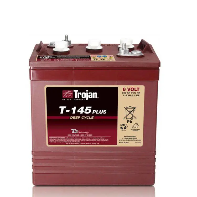 邱健蓄电池T-145 6v260高尔夫球车升降平台电瓶原装