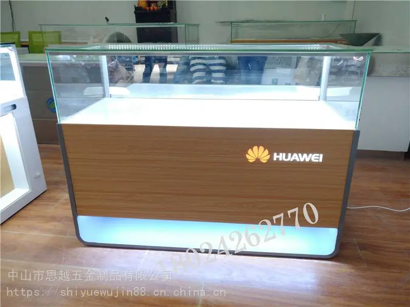化妆品展柜新款电信4G营业厅手机受理台玻璃收银台