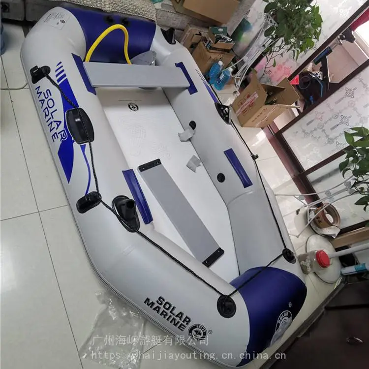 3米夹网充气船pvc皮划艇水库鱼塘用小型橡皮艇拉丝底