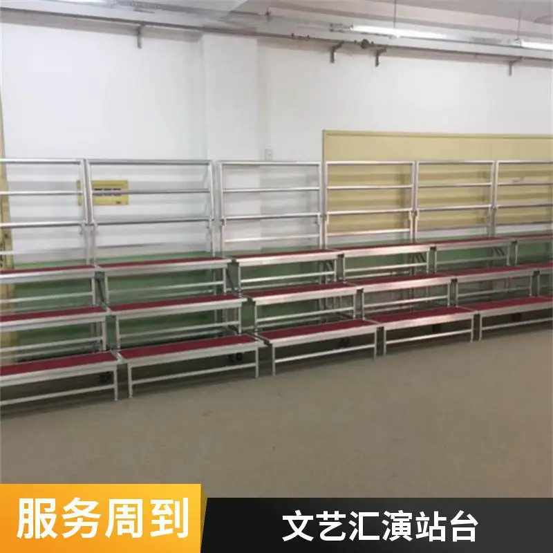 折叠合唱台实力厂家 非标定制尺寸颜色加厚铝合金合唱合影梯台