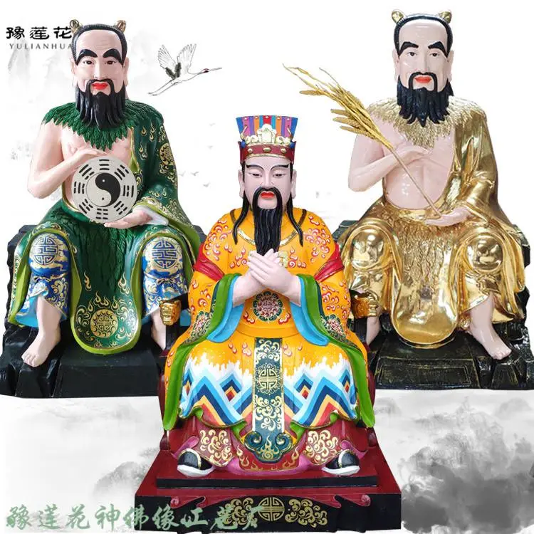 太昊陵人祖 爷神像 女娲娘娘塑像 嫘祖始蚕塑像