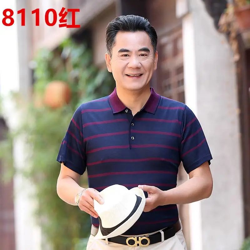 尾货市场男装条纹翻领10元地摊货批发市场一手货源***男装