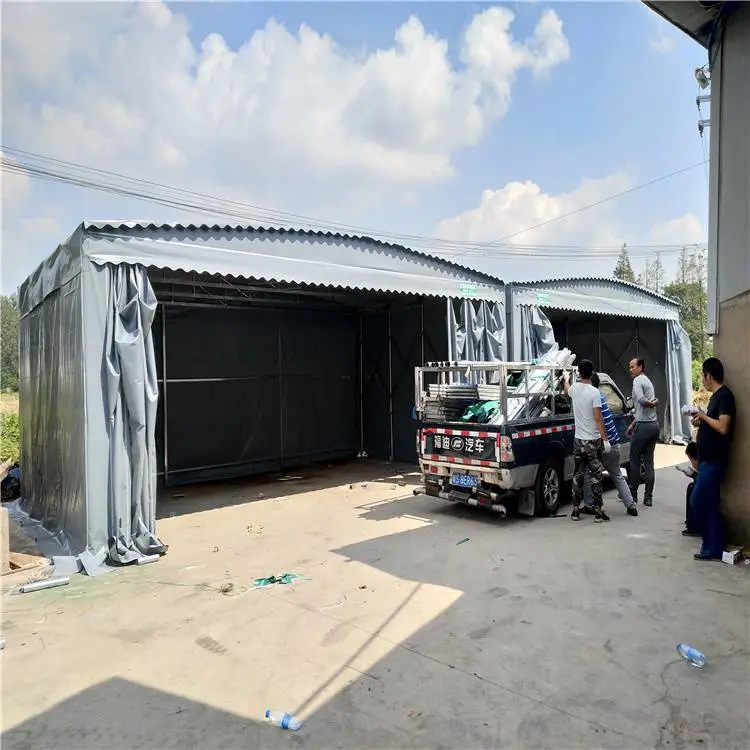 淮安涟水 电动遮阳棚伸缩式雨棚 电动伸缩蓬 小跨度成品安装简单