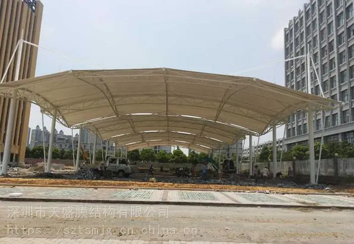 辽宁丹东振兴景观张拉膜ETFE膜结构施工