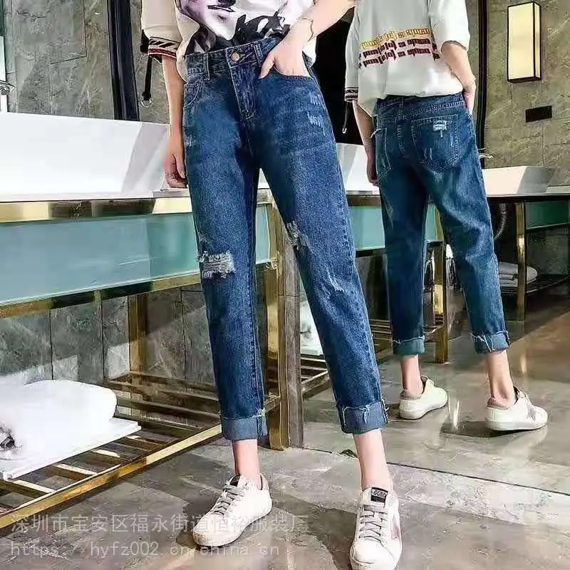 广东东莞牛仔裤尾货批发市场在哪里跑量阔腿牛仔裤