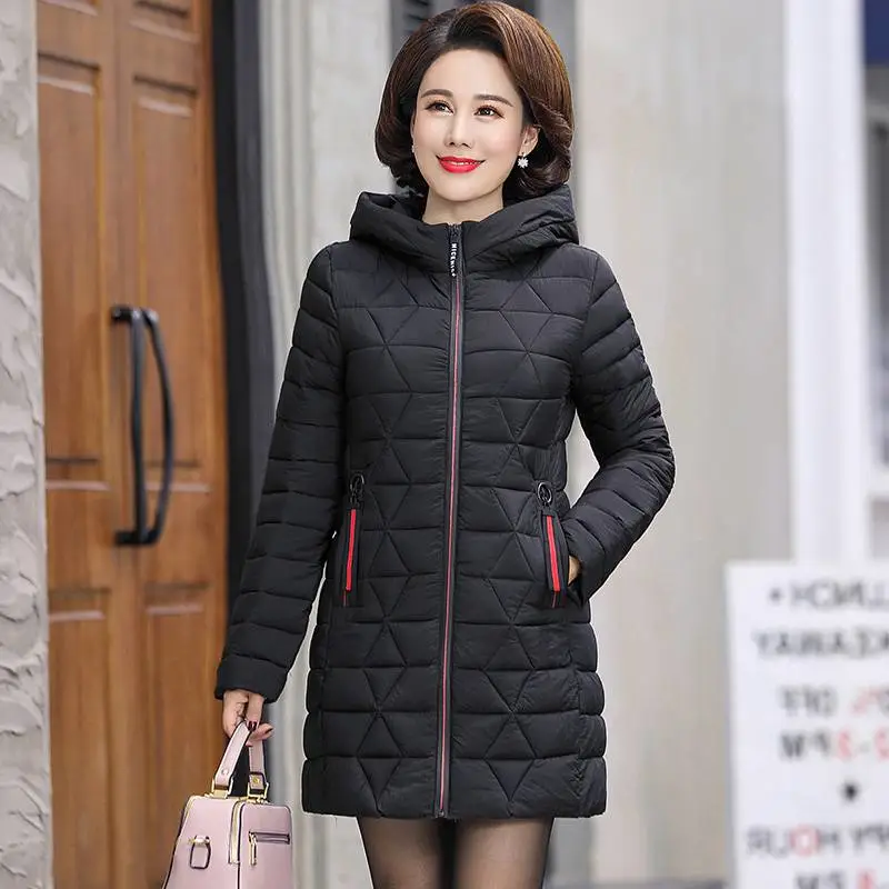 广州服装批发一件起批羽绒棉服女式中长款潮加厚棉衣外套外贸批发中老年人服装5元批发