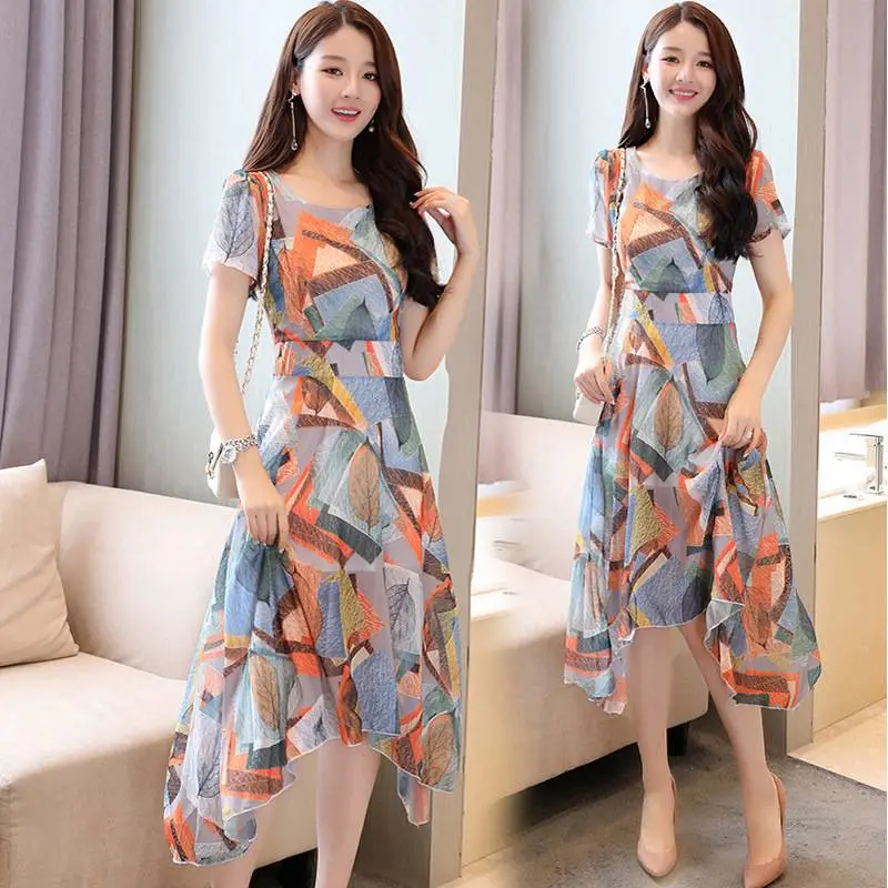 服装批发代理抽褶显瘦褶皱中长裙子一元购衣服
