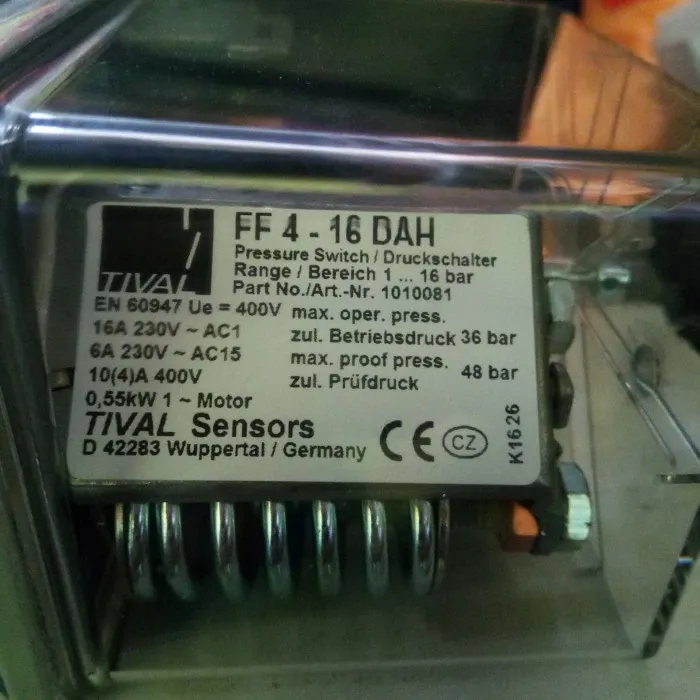 TIVAL压力开关、压力传感器FF4-16 AC DAH