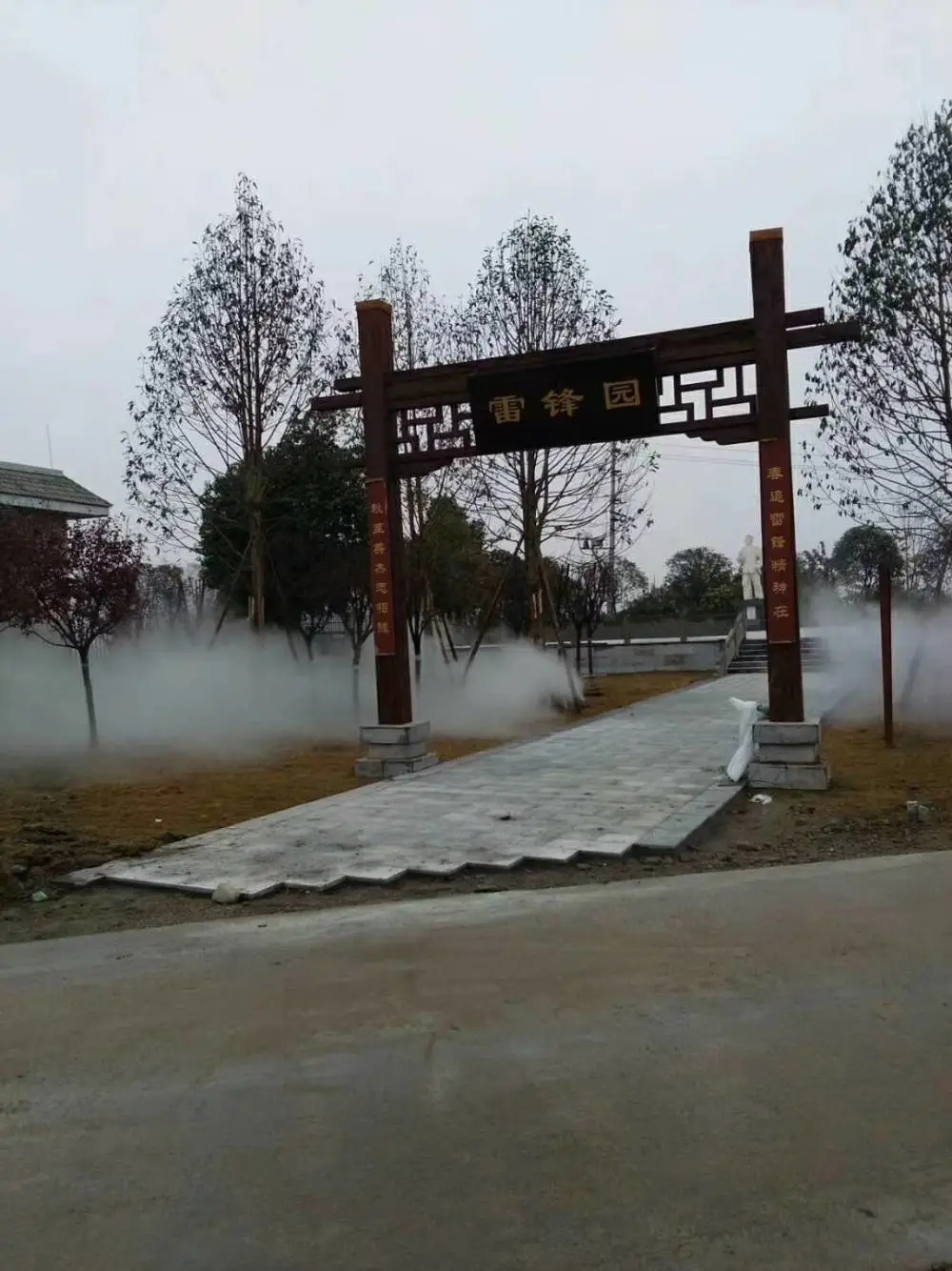 景区水雾仙镜*** 喷雾造景设备 人造雾系统 降尘降温两用