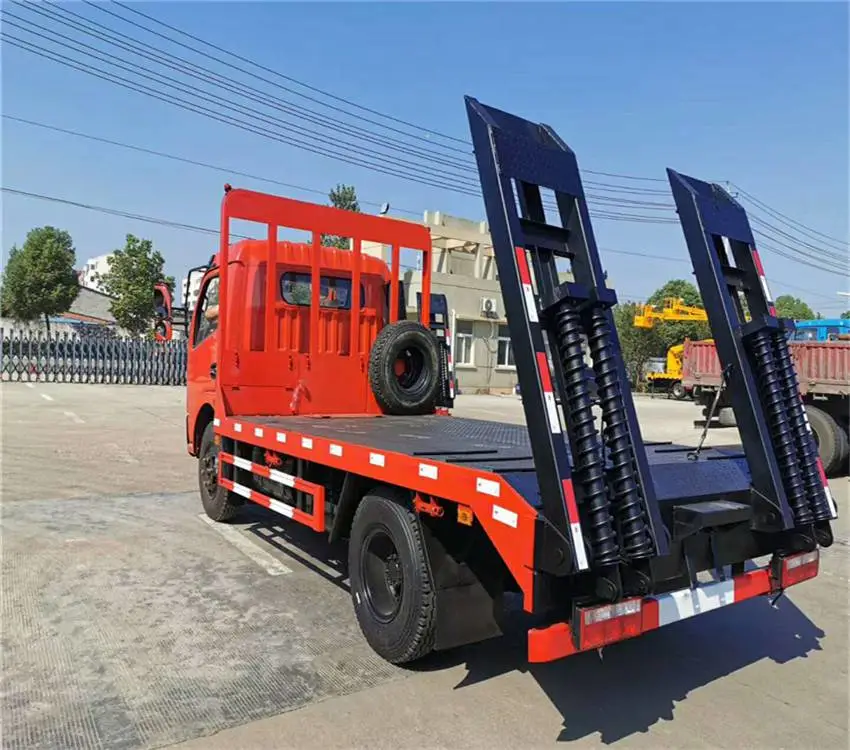 热卖车型东风福瑞卡85小型挖掘机平板拖车可分期购车