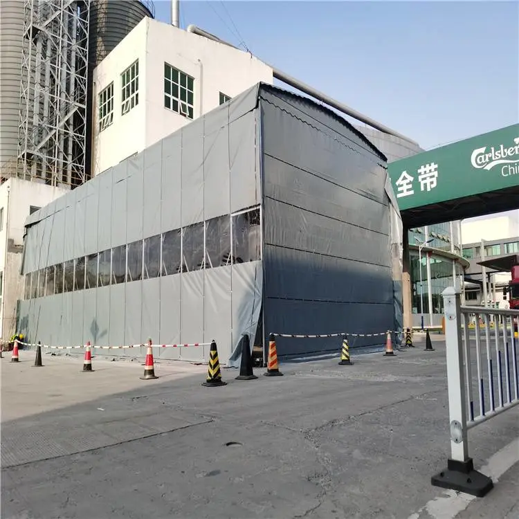 盐城滨海 伸缩式遮阳棚雨棚户外 移动仓库棚子 小跨度成品安装简单