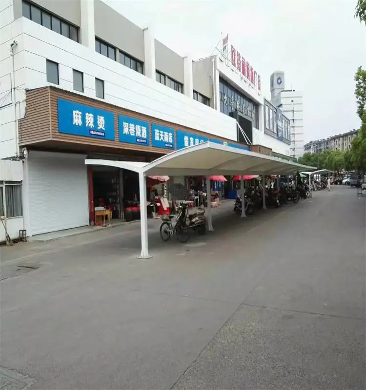 内江小轿车钢结构篷布车棚 充电桩双挑车棚发货安装