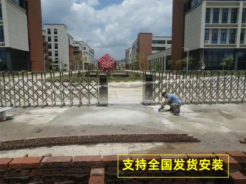 防城港不锈钢伸缩门 铝合金电动伸缩电动门 全国上门安装